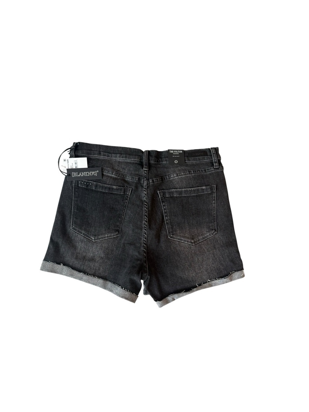 NWT BLANKNYC The Fulton Black Distressed Denim Shorts Size 31 - Picture 2 of 4
